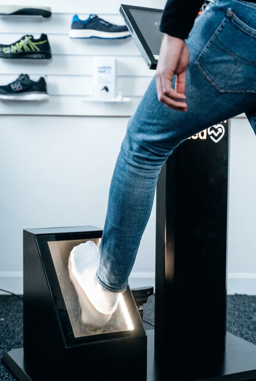 Individual foot scanning at a Customized scanstation